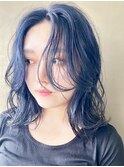 20代30代◎透明感ネイビーブルー×くびれレイヤー韓国風