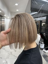 ラピス 渋谷本店(Lapis)&nbsp;ミルクティーハイライト/ボブカット/ショート/外国人風/メッシュ