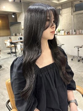 ラボヌールヘアーパルフェ 大宮西口店(La Bonheur hair parfait) ◎韓国風レイヤーロング×透明感ダークグレー◎
