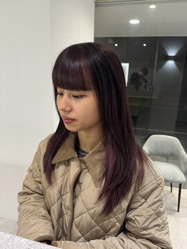 ジ エクト リアン 箕面店(The Ect Lien) レイヤーカット/インナーカラー/バーガンディカシス