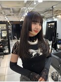 ☆姫カットレイヤーミディアムレイヤーハッシュカットブラウン