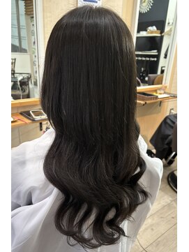 アーチフォーヘアー(a rch for hair) 暗髪透け感ロングヘア＊エクステ付けたままカラー