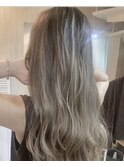 ハイトーンカラーくすみベージュミルクティーベージュブリーチ