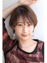 クシュ 本川越店(kusyu...)&nbsp;ローズブラウンワンホンレイヤースモーキーカラーカーテンバング