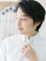 メンズヘア ビーセカンド 草加店(MENS HAIR B-2)&nbsp;かき上げアッシュブラック爽やかビジネスメンズカットW草加