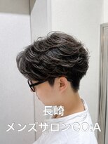 コア(CO:A)&nbsp;フェザーパーマ　センターパート韓国ニュアンスパーマメンズ長崎