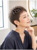 大人可愛い美シルエットハンサムショート小顔30代40代