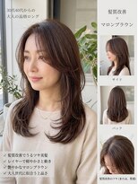 セレスト 心斎橋店(CELESTE)&nbsp;うる艶イノアカラー大人マロンブラウンロングレイヤー