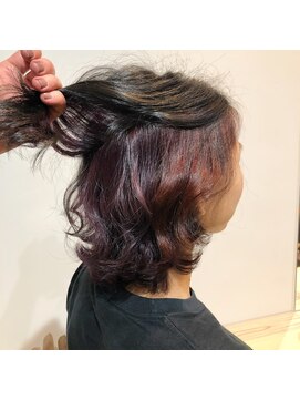 五角髪 インナー三色攻め！三つ巴みたいな名前の方がかっこいいねボブ笑