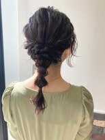 ネオリーブシェリエ 浅草店(Neolive cherie) ニュアンス編みおろしアレンジ【浅草 カラー トリートメント】
