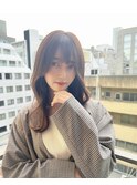 韓国前髪顔周りロング×インナーグレージュ[心斎橋/髪質改善]