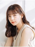 大人可愛いセミロング韓国◎ ふんわりナチュラル☆ 20代30代40代