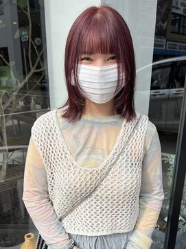 ヘアー アイス ルーチェ(HAIR ICI LUCE) ブリーチなしダブルカラーピンク