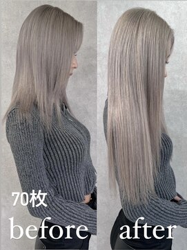 ロウル 渋谷(LOWRL) シールエクステ70枚ビフォーアフター/渋谷