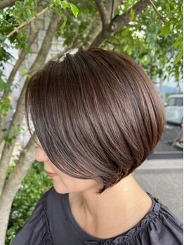 ヘアーラウンジルシェル(HAIR LOUNGE Le ciel)の写真/【犬山】白髪ぼかしも透明感のある色味も思いのまま♪髪や頭皮に優しい薬剤で優しく染め上げます*