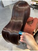 美髪カラー！うるつやレッドブラウン