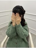 【ヘアメ】人気ヘアメ＊編みカチュサイドお団子ヘアメ＊新井