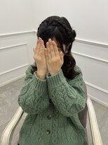 【ヘアメ】人気ヘアメ＊編みカチュサイドお団子ヘアメ＊新井