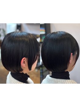 お客様一人ひとりの髪質やクセを見極め、繊細な"ドライカット"で自宅での再現性を考えたスタイルを叶える◎