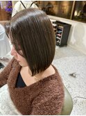 ボブ × ハイライト × オリーブベージュ【千葉優希】