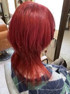 アグ ヘアー ムキシツツー 立川店(Agu hair mukisitu2) ピンクレッド×ウルフ