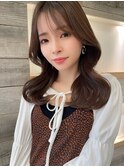 シースルーバング韓国くびれヘア【肥田亜沙美】