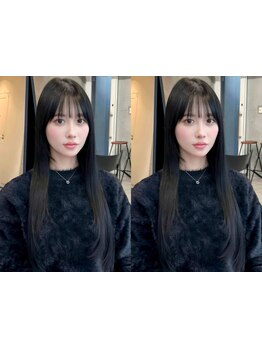 こだわりの酸性ストレートで、髪質改善。ダメージを最小限に抑え、ツヤ感のあるナチュラルなストレートへ。