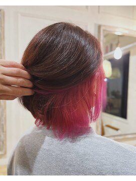 リグ ヘアアンドデザイン(LiG hair&design) ピンクインナーカラー