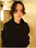 メンズボブウルフメンズミディアムレイヤーカットメンズウルフ