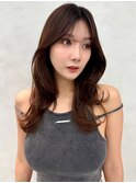 韓国ヘア/くびれ巻き/ヨシンモリ/小顔カット/イメチェン