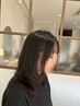  顔周りカット+透明感カラー￥9000～