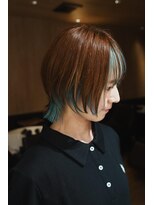 ミューズ バイ ケンジ(MUSE by KENJE) インナーカラーウルフターコイズとブラウンママデザイン