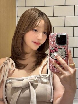 フィル 横浜(fil) レイヤーミディアム_暗めカラーグランマッシュデザインカラー