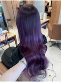 カラーエクステ/ナチュラル/パープルアッシュ