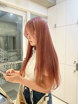 ガリカ 横浜(Gallica) ハイトーンロング×ペールピーチピンクカラー