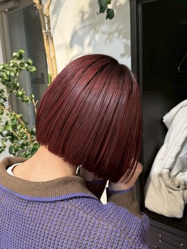 ヲタク(wotaku.) レッドカラーレッドヘアカシスカラーボルドーカラーワインレッド