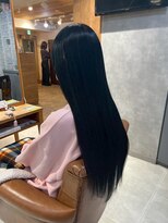 アンククロス 表参道(ANKH CROSS)&nbsp;【ビフォーアフター】エクステ×カラー/黒髪スーパーロング