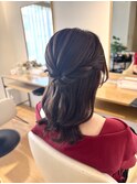 ハーフアップ