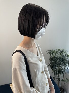 トレス(TRESS) 切りっぱなしボブ ショートボブ ダークグレージュ