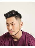 束感刈り上げビジネス七三ツーブロックアップバング１１８