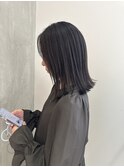 YOKE 切りっぱなしボブ結べるボブ伸ばしかけダークグレージュ