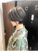【グレーハイライト×ショートボブ】原口健伸