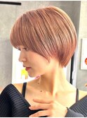 30代40代大人女性/前髪ありショートボブ/ショートヘア/髪質改善