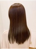 20代30代40代ストレートアッシュベージュ髪質改善艶感カラー