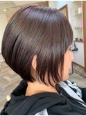 丸み×透け感ショート