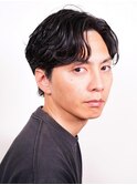ブラックピンパーマ7:3パート