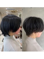 アッシュ 茗荷谷店(Ash)&nbsp;大人のショートスタイル　白髪ぼかしハイライト