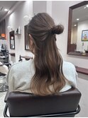 【Look at】ハーフアップアレンジゆるお団子デイアレンジヘア