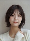 透明感カラー×ワンカールで可愛いレイヤーボブ