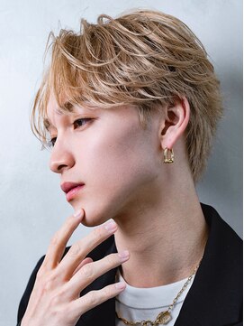 アリエッタ(aRietta) 【ブロンドフェザーショート】フェザーパーマ/ホワイトブロンド